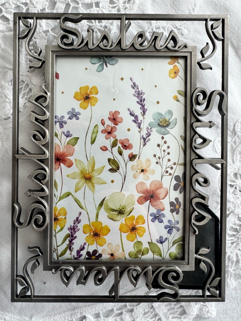 Set  Mug & Frame - 8” x 6” Pewter sister frame and  12 0z. Sister Ceramic Mug - Picture 4 of 7